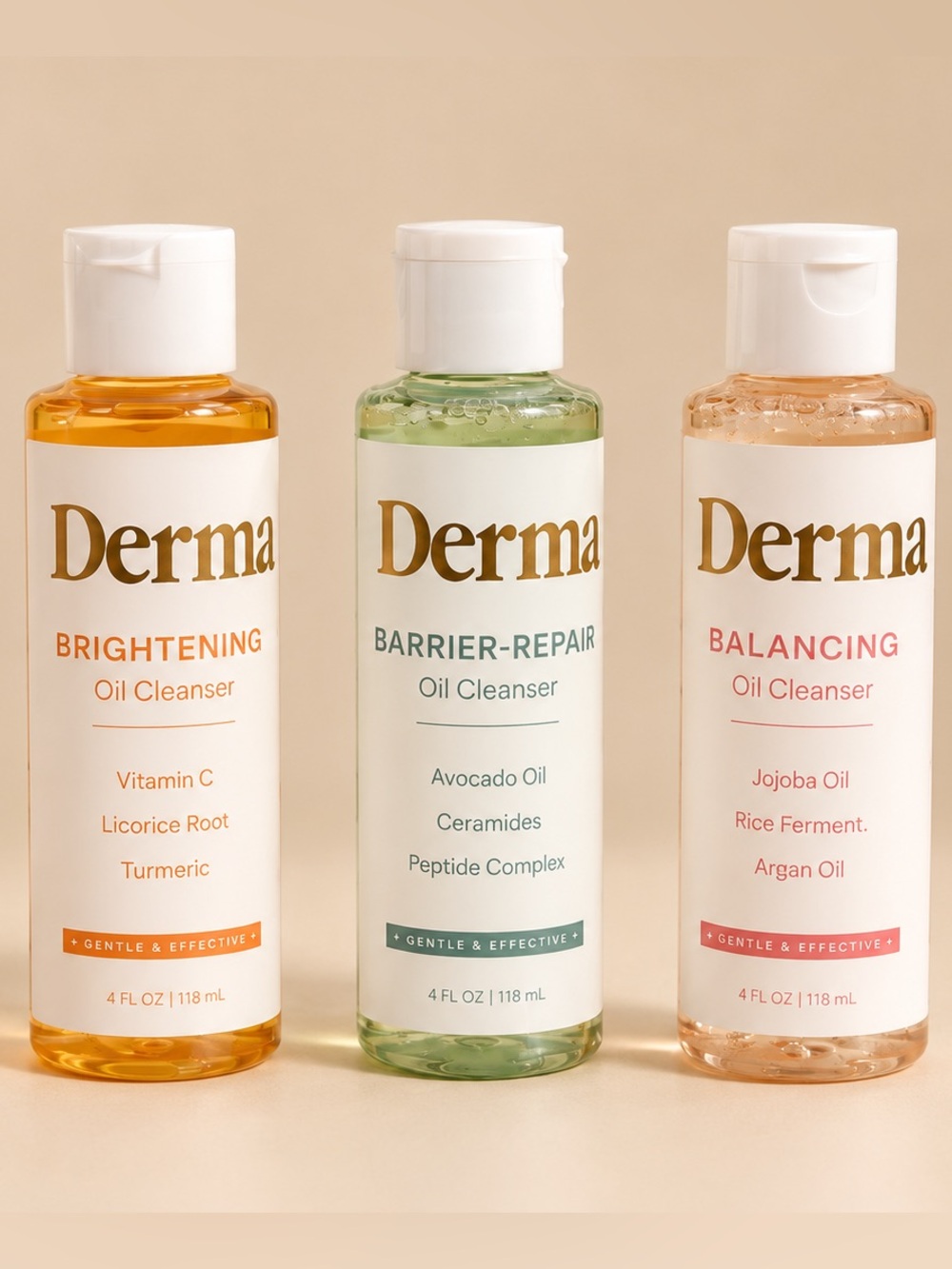 Dermasil Brightening, Barrier-Repair, Balancing Oil Cleansers